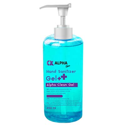 เจลแอลกอฮอล์ 72.43% ALPHA สีฟ้า AD-G450